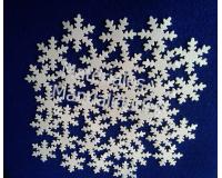 Set 12 Apliques estrella copo de nieve 2.5cm para decoración nav